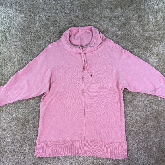 Jones New York Sweaters - Jones New York Signature Women Sweater Size L Pink Cowl Neck Cotton Cozy E529